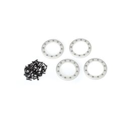 Beadlock rings, satin (1.9') (aluminum) (4)/ 2x10 CS (48) [TRX8169]