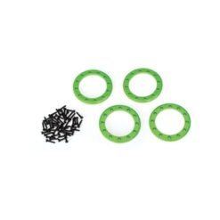 Beadlock rings, green (1.9') (aluminum) (4)/ 2x10 CS (48) [TRX8169G]