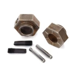 Wheel hubs, 12mm hex (2)/ stub axle pins (2) (steel) (fits T [TRX8269]