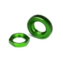 Servo saver nuts, aluminum, green-anodized (hex (1) serrated, TRX8345G [TRX8345G]