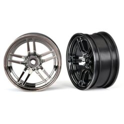 Wheels, 1.9' split-spoke (black chrome) (front) (2), TRX8371 [TRX8371]