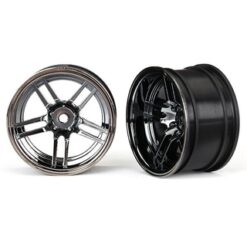 Wheels, 1.9' split-spoke (black chrome) (wide, rear) (2), TRX8372 [TRX8372]