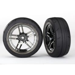 Tires and wheels, assembled, glued (split-spoke black chrome, TRX8373 [TRX8373]