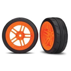 Tires and wheels, assembled, glued (split-spoke orange VXL, TRX8373A [TRX8373A]