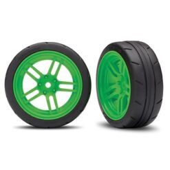 Tires and wheels, assembled, glued (split-spoke green VXL, TRX8373G [TRX8373G]