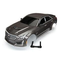 Body, Cadillac CTS-V, silver (painted, decals applied) [TRX8391X]