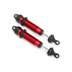 Shocks, GTR, 134mm, aluminum (red-anodized) (fully assembled w/o springs) [TRX8450R]