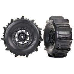 Tires and wheels, assembled, glued (Desert Racer wheels, paddle tires, foam inse [TRX8475]