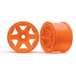 Wheels, 3.8' (orange) (2) (17mm splined) [TRX8671A]