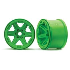 Wheels, 3.8' (green) (2) (17mm splined) [TRX8671G]