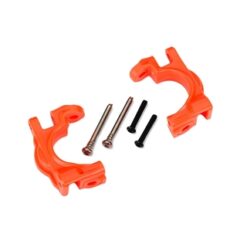 Caster blocks (c-hubs), extreme heavy duty, orange (left & right)/ 3x32mm hinge pins (2)/ 3x20mm BCS (2) (for use with #9080 upgrade kit) [TRX9032T]