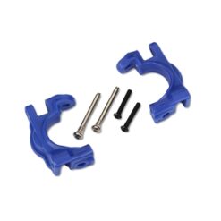 Caster blocks (c-hubs), extreme heavy duty, blue (left & right)/ 3x32mm hinge pins (2)/ 3x20mm BCS (2) (for use with #9080 upgrade kit) [TRX9032X]