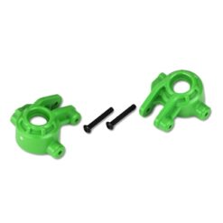 Steering blocks, extreme heavy duty, green (left & right)/ 3x20mm BCS (2) (for use with #9080 upgrade kit) [TRX9037G]