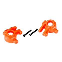 Steering blocks, extreme heavy duty, orange (left & right)/ 3x20mm BCS (2) (for use with #9080 upgrade kit) [TRX9037T]