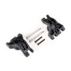Carriers, stub axle, rear, extreme heavy duty, black (left & right)/ 3x41mm hinge pins (2)/ 3x20mm BCS (2) (for use with #9080 upgrade kit) [TRX9050]
