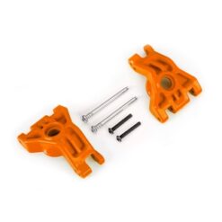 Carriers, stub axle, rear, extreme heavy duty, orange (left & right)/ 3x41mm hinge pins (2)/ 3x20mm BCS (2) (for use with #9080 upgrade kit) [TRX9050T]