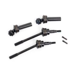 Driveshafts, front, extreme heavy duty, steel-spline constant-velocity with 6mm stub axles (complete assembly) (2) (for use with #9080 upgrade kit) [TRX9051R]