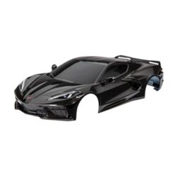 Body, Chevrolet Corvette Stingray, complete (black) (painted, decals applied) (i [TRX9311A]