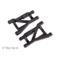 Suspension arms, black, rear (left & right), heavy duty, 0° toe angle (2) [TRX9430]