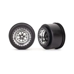 Wheels, Weld chrome with black (rear) (2) [TRX9473R]