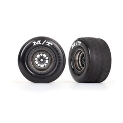 Tires & wheels, assembled, glued (Weld satin black chrome wheels, tires, foam in [TRX9475A]