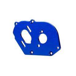 Plate, motor, blue (4mm thick) (aluminum)/ 3x10mm CS with split and flat washer [TRX9490X]