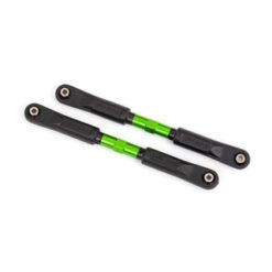 Camber links, front, Sledge (TUBES green-anodized, 7075-T6 aluminum, stronger than titanium) (117mm) (2)/ rod ends, assembled with steel hollow balls (4)/ aluminum wrench, 8mm (1) [TRX9547G]