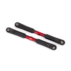 Camber links, front, Sledge (TUBES red-anodized, 7075-T6 aluminum, stronger than titanium) (117mm) (2)/ rod ends, assembled with steel hollow balls (4)/ aluminum wrench, 8mm (1) [TRX9547R]