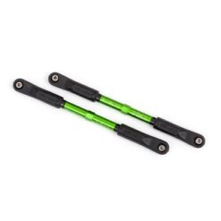 Camber links, rear, Sledge (TUBES green-anodized, 7075-T6 aluminum, stronger than titanium) (144mm) (2)/ rod ends, assembled with steel hollow balls (4)/ aluminum wrench, 8mm (1) [TRX9548G]