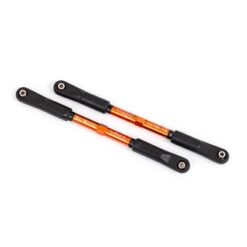 Camber links, rear, Sledge (TUBES orange-anodized, 7075-T6 aluminum, stronger than titanium) (144mm) (2)/ rod ends, assembled with steel hollow balls (4)/ aluminum wrench, 8mm (1) [TRX9548T]