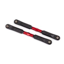 Toe links, Sledge (TUBES red-anodized, 7075-T6 aluminum, stronger than titanium) (120mm) (2)/ rod ends, assembled with steel hollow balls (4)/ aluminum wrench, 8mm (1) [TRX9549R]
