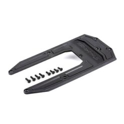 Skidplate, chassis, black (fits Sledge) [TRX9623]