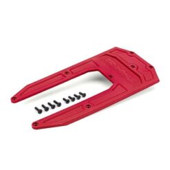 Skidplate, chassis, red (fits Sledge) [TRX9623R]