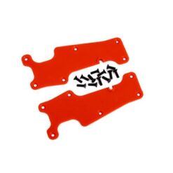 Suspension arm covers, red, front (left and right)/ 2.5x8 CCS (12) [TRX9633R]