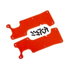Suspension arm covers, red, rear (left and right)/ 2.5x8 CCS (12) [TRX9634R]