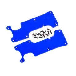 Suspension arm covers, blue, rear (left and right)/ 2.5x8 CCS (12) [TRX9634X]