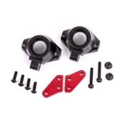 Steering block arms (aluminum, red-anodized) (2)/ steering blocks, left or right [TRX9637R]