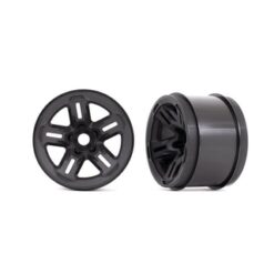 Wheels, 3.8' (black) (2) (17mm splined) [TRX9671]