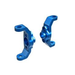 Caster blocks. 6061-T6 aluminum (blue-anodized) (left & righ [TRX9733-BLUE]