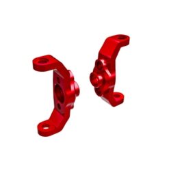 Caster blocks. 6061-T6 aluminum (red-anodized) (left & right [TRX9733-RED]
