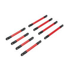 Suspension link set. 6061-T6 aluminum (red-anodized) (includ [TRX9749-RED]