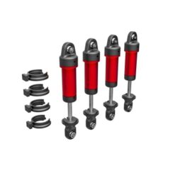 Shocks, GTM, 6061-T6 aluminum (red-anodized) (fully assembled w/o springs) (4) [TRX9764-RED]