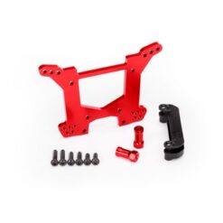 Shock tower. rear. 7075-T6 aluminum (red-anodized) (1)/ body [TRX6738R]