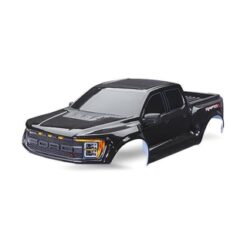 Body, Ford Raptor R, complete (black) (includes grille, tailgate trim, side mirrors, decals, & clipless mounting) (requires #10124 & 10125 body mounts) [TRX10112-BLK]