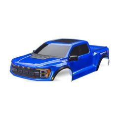 Body, Ford Raptor R, complete (blue) (includes grille, tailgate trim, side mirrors, decals, & clipless mounting) (requires #10124 & 10125 body mounts) [TRX10112-BLUE]