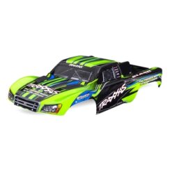Body, Slash 2WD (also fits Slash VXL & Slash 4X4), green (painted, decals applied) (assembled with front & rear latches for clipless mounting) [TRX5924-GRN]
