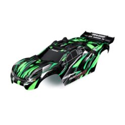 Body, Rustler 4X4 Ultimate, green (painted, decals applied) (assembled with front & rear body mounts and rear body support for clipless mounting) [TRX6749-GRN]