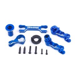 Steering bellcranks (left & right)/ draglink (6061-T6 aluminum, blue-anodized) (fits X-Maxx) [TRX7746-BLUE]