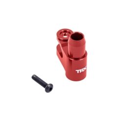 Servo horn, steering, 6061-T6 aluminum (red-anodized) [TRX7747-RED]