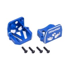 Motor mounts, 6061-T6 aluminum (blue-anodized) (front & rear) [TRX7760-BLUE]